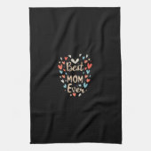 Beste Mama je schwarz farbig Geschirrtuch (Vertikal)