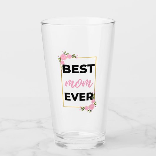 Beste Mama je schwarz Glas (Vorderseite)