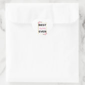Beste Mama je schwarz Herz-Aufkleber (Tasche)