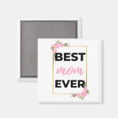 Beste Mama je schwarz Magnet (Vorderseite/Rückseite)