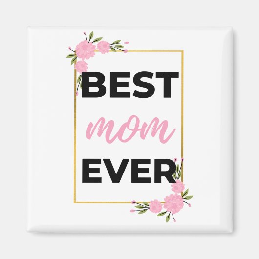 Beste Mama je schwarz Magnet (Vorne)