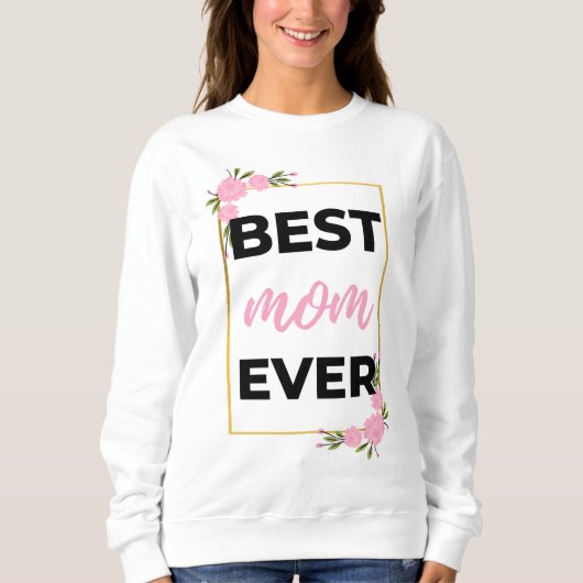 Beste Mama je schwarz Sweatshirt (Vorderseite)