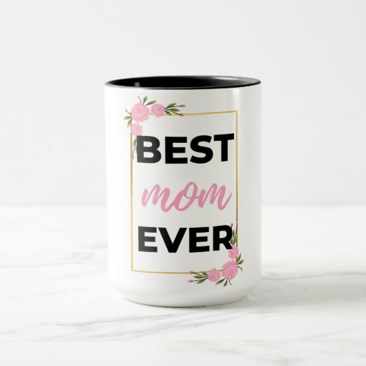 Beste Mama je schwarz Tasse (Zentrum)