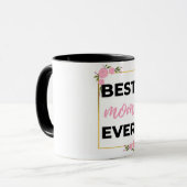 Beste Mama je schwarz Tasse (Vorderseite Links)