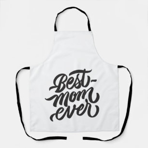 Beste Mama je Schwarz-Weiß-Script-Typografie Schürze