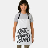 Beste Mama je Schwarz-Weiß-Script-Typografie Schürze (Insitu)