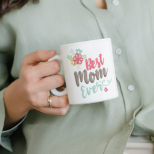 Beste Mama je Script farbenfrohe Muttertag Kaffeetasse