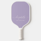 Beste Mama je Script Monogram Lavendel Pickleball Schläger (Vorderseite)