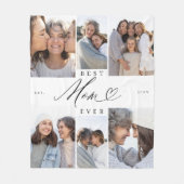 Beste Mama je Script Mütter Tagesfoto Collage Fleecedecke (Vorderseite)