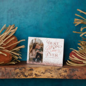 Beste Mama je Script Rose Gold Glitzer Arch Foto Fotoplatte (Seite)