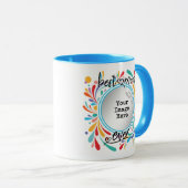 Beste Mama je Script Typografie Herz Tasse (VorderseiteRechts)