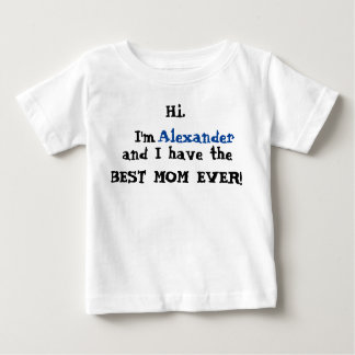 Beste Mama je Sentimental-Sprichwort mit blauem Te Baby T-shirt