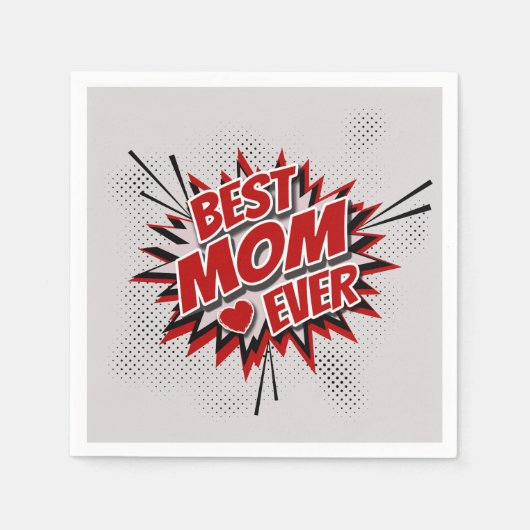 Beste Mama je Serviette (Vorderseite)