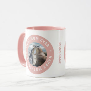 Beste Mama je Siegel Genehmigung Rosa Foto Tasse