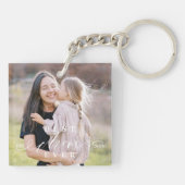 Beste Mama je Skript Muttertag Foto Keepake Schlüsselanhänger (Rückseite)