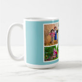 Beste Mama je Sky Blue Foto Collage Kaffeetasse (Links)
