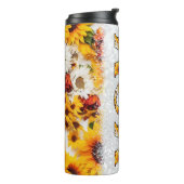 Beste Mama je Sonnenblumen Blumentherme Tumbler Thermosbecher (Nach links gedreht)