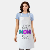 Beste Mama je Spaß Typografie Schürze (Getragen)