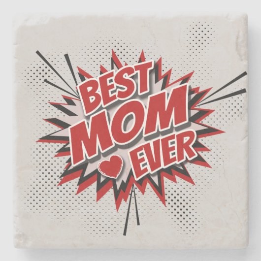 Beste Mama je Steinuntersetzer (Vorderseite)