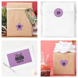 Beste Mama je Stilvoller Muttertag Herz-Aufkleber