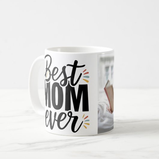 Beste Mama je Stilvoller Muttertag Kaffeetasse (Vorderseite Links)