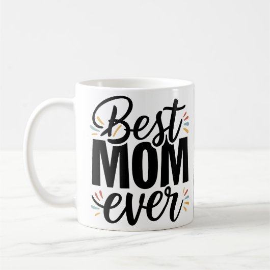 Beste Mama je Stilvoller Muttertag Kaffeetasse (Links)