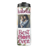 Beste Mama je stylishes Script FotoCollage Thermosbecher (Vorderseite)