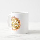"Beste Mama je Sunburst Design - Perfektes Geschen Kaffeetasse (Vorderseite Links)