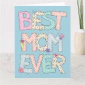 Beste Mama je Tag der Blauen Mütter Karte (Vorderseite)