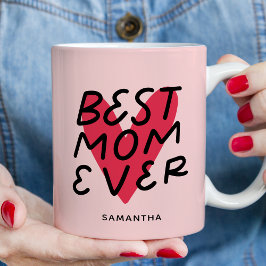 Beste Mama je Tag der modernen Handschrift Mütter Kaffeetasse