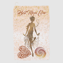Beste Mama je Tänzer Spirale Herzenslust Muttertag Golfhandtuch