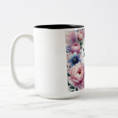 Beste Mama je Tasse der Blüte - Elegante Peony & P (Links)