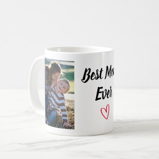 Beste Mama je, Tasse für kundenspezifisches Foto, (Vorderseite Links)