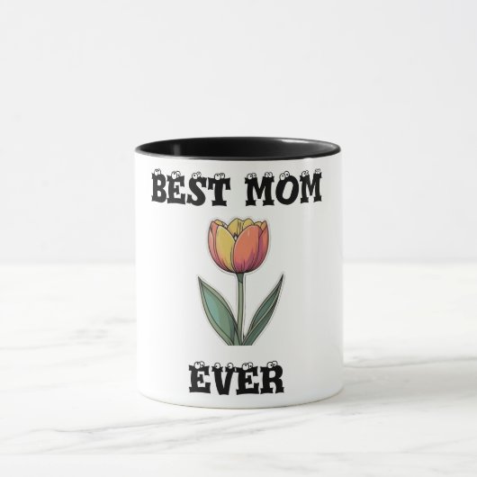 Beste Mama je Tasse - Geschenk der Mutter am Blume (Zentrum)