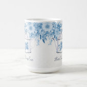 Beste Mama je Teapot Dusty Blue n White Floral Kaffeetasse (Mittel)