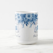 Beste Mama je Teapot Navy Blau in weißen Blume Kaffeetasse (Mittel)