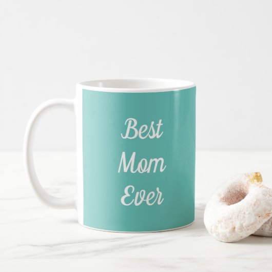 Beste Mama je Template Typografy Light Aquamarin Kaffeetasse (Mit Donut)