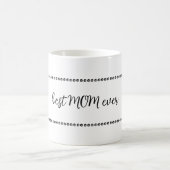 Beste Mama je Text und Punkte Kaffeetasse (Mittel)