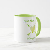 Beste Mama je Thema Herz Tasse (VorderseiteRechts)