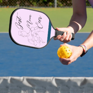 Beste Mama je trendy 1 Line Mutterschafts-Baby Pickleball Schläger