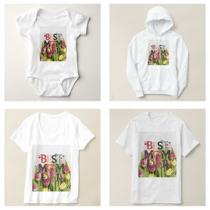 Beste Mama je trendy floral T-Shirt