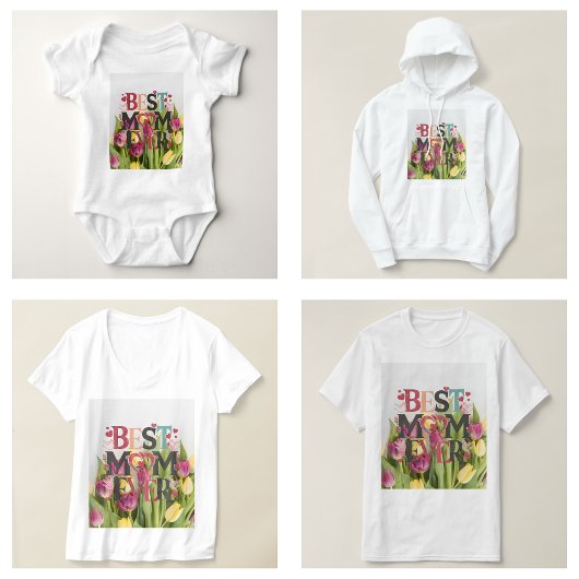 Beste Mama je trendy floral T-Shirt