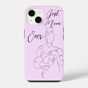 Beste Mama je trendy One Line Motherhood Classic iPhone 14 Hülle