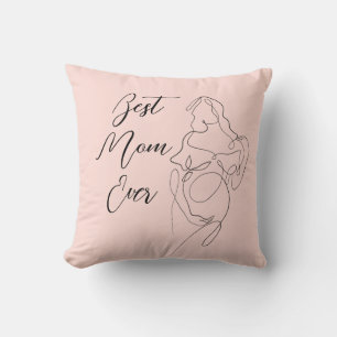 Beste Mama je trendy One Line Pregnancy Classic Kissen