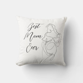 Beste Mama je trendy One Line Pregnancy Classic Kissen