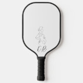 Beste Mama je trendy One Line Pregnancy Classic Pickleball Schläger (Rückseite)
