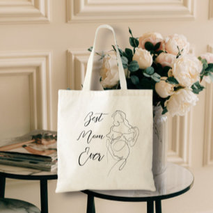 Beste Mama je trendy One Line schöne Schwangerscha Tragetasche