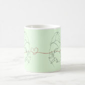 Beste Mama je trendy One Line Schwangerschaft Herz Kaffeetasse (Mittel)