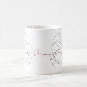 Beste Mama je trendy One Line Schwangerschaft Herz Kaffeetasse (Mittel)