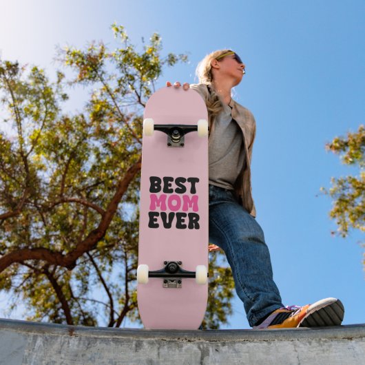 Beste Mama je Typhografie Skateboard (Außenbereich 1)